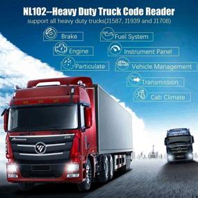 img 1 attached to 🚚 NEXAS Heavy Duty Truck Scanner NL102 OBD/EOBD+HDOBD Diagnostic Tool for Engine ABS Transmission Testing - 2-in-1 Codes Reader for Trucks and Cars