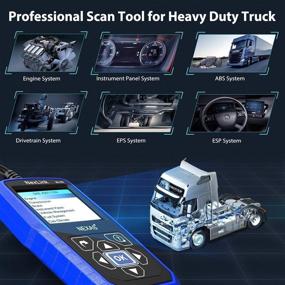 img 2 attached to 🚚 NEXAS Heavy Duty Truck Scanner NL102 OBD/EOBD+HDOBD Diagnostic Tool for Engine ABS Transmission Testing - 2-in-1 Codes Reader for Trucks and Cars