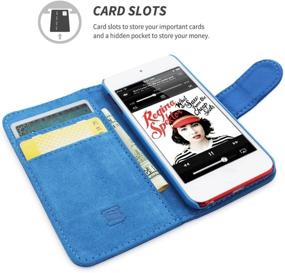 img 3 attached to Чехол Snugg Blue Leather Flip для iPod Touch 5-6-7 поколения