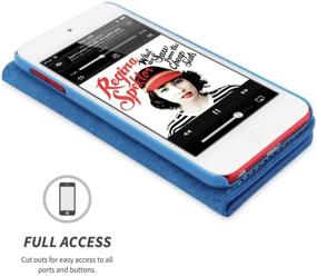 img 1 attached to Чехол Snugg Blue Leather Flip для iPod Touch 5-6-7 поколения