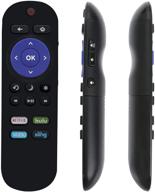 enhanced remote control compatible with hisense roku tv models: 50r7e, 32h4e1, 50r6e, 32h4030f, 40h4030f, 43h4030f, 55r6000e, 75r6e1, 65r6d, 43r7080e, 50r7050e, 65r6e, 32h4f, 58r6e, 50r6e, 60r5800e, 65r6e1, 43r6e, 40h4030f1, 32h4d, h4 logo