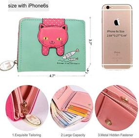 img 1 attached to Girls Wallet Pattern Holder Zipper Women's Handbags & Wallets for Wallets