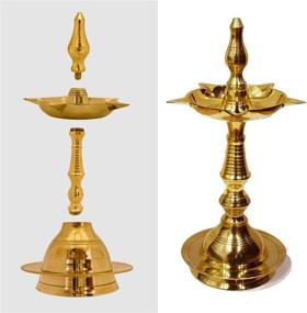 img 3 attached to 🪔 Traditional SATVIK 10 Inch Brass Metal Kerala Samai Diya for Diwali Puja