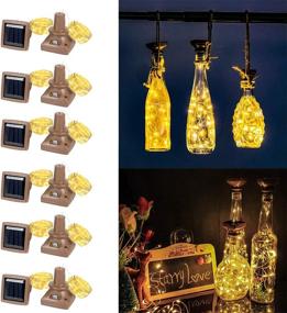 img 4 attached to 🌟 Enhance Your Outdoor Decor with ZYLiWoo Starry Love Bottle Lights: 12 Packs of Solar Wine Bottle Lights for Easy Recycling Bottle Decoration