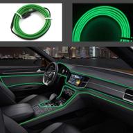 🚗 abaldi green el wire, car interior led lights, ambient lighting kits for car decoration (5m/16ft) logo