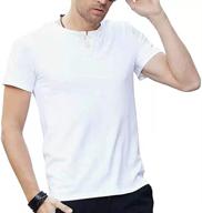 👕 togym whitexl cotton henley shirts for men - short sleeve men's clothing логотип