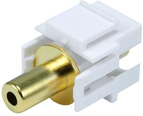 img 2 attached to Monoprice Flush Type 3.5mm Stereo Keystone Jack (White) - Improved SEO!