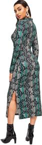 img 3 attached to Floerns Womens Snakeskin Print Sleeve Women's Clothing in Dresses