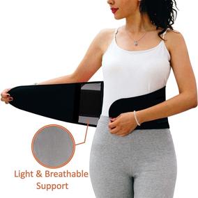 img 3 attached to 👍 NeoHealth Breathable & Light Lower Back Brace: Ultimate Support for Posture Recovery, Pain Relief, and Waist Trimming in Women & Men - Adjustable Lumbar Support Corset and Waist Trainer Belt in Stylish Black Design