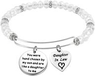 👩 feelmem daughter-in-law bracelet: hand-picked by my son, cherished like a daughter – thoughtful gift for daughter-in-law, bangle bracelet logo