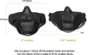 img 3 attached to 🎭 OneTigris Small Tactical Mask: Foldable Half Face Mesh Mask for Women & Teenagers - Protective Gear for Outdoor Activities