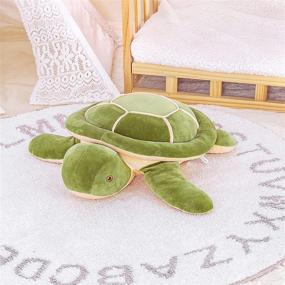 img 3 attached to 🐢 Lazada Plush Turtle Pillow: Adorable Tortoise Hugging Toy, Green, 14-inch