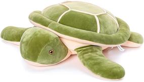 img 4 attached to 🐢 Lazada Plush Turtle Pillow: Adorable Tortoise Hugging Toy, Green, 14-inch