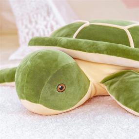 img 2 attached to 🐢 Lazada Plush Turtle Pillow: Adorable Tortoise Hugging Toy, Green, 14-inch