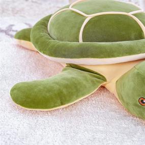 img 1 attached to 🐢 Lazada Plush Turtle Pillow: Adorable Tortoise Hugging Toy, Green, 14-inch