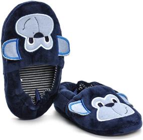 img 2 attached to 🐶 Adorable Baby Fluffy Dog Slippers for Boys' Footwear