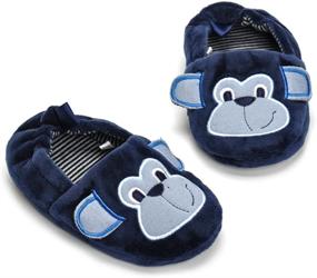 img 3 attached to 🐶 Adorable Baby Fluffy Dog Slippers for Boys' Footwear