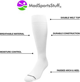 img 2 attached to 🏈 High-Performance MadSportsStuff Over The Calf Football Socks - Pro Line