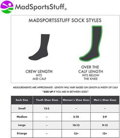 img 1 attached to 🏈 High-Performance MadSportsStuff Over The Calf Football Socks - Pro Line