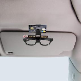 img 3 attached to Car Sun Visor Glasses Holder - 4 Pack, Sunglasses Clip Hanger Eyeglasses Mount, Double-Ends 180° Rotational Car Glasses Holder (Black)