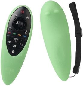 img 4 attached to SIKAI Protective Silicone Remote Case For LG AN-MR500G Magic Remote Cover Flexible Shockproof Washable Remote Holder For LG 3D Smart TV Magic Remote Skin Anti-Lost With Lanyard (Glow In Dark Green)