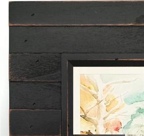 img 3 attached to 🖼️ Eosglac 8x10 Distressed Black Picture Frame: Rustic Timbermount Photo Frame with Wood Siding Look for Tabletop or Wall Display