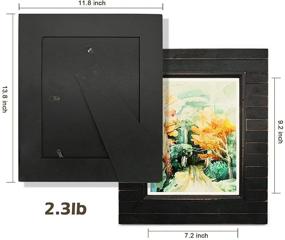 img 1 attached to 🖼️ Eosglac 8x10 Distressed Black Picture Frame: Rustic Timbermount Photo Frame with Wood Siding Look for Tabletop or Wall Display