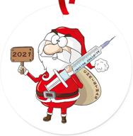 ornaments christmas quarantine vaccinted decorations logo