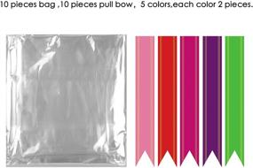 img 3 attached to 🎁 Convenient 20-Pack Clear Basket Bags with Pull Bows - Ideal Packaging Set for 10 Cellophane Wrap Bags and 10 Ribbon Bows