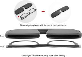 img 3 attached to 👓 Protective WANWAN TR90 Frame Reading Glasses for Men and Women - Anti-Blue Light Readers with Mini Ultra-Compact Case