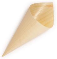 🎋 bamboomn brand - pack of 100 disposable wood cones, 5" tall x 2" diameter for various uses logo