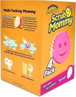 scrub daddy dual sided sponge and scrubber - scrub mommy: scratch free sponge for dishes and home - soft in warm water, firm in cold - odor resistant - 4 count logo