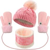 🧤 girls' winter accessories: gloves, beanies, mittens with lining logo