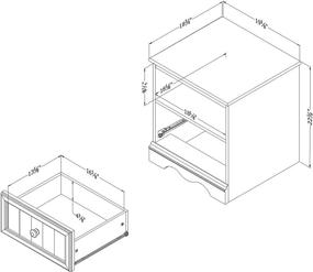 img 2 attached to 🛏️ Enhance Your Bedroom with the South Shore Savannah 1-Drawer Nightstand in Pure White