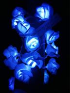 🌹 fantasee led rose flower string lights - stunning blue decorations for wedding, proposal, and home parties логотип