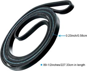 img 1 attached to WE12M29 Dryer Drum Drive Belt Replacement | 89-1/2 Inches Length | Compatible with GE/Hotpoint | AP4565702, PS3408299