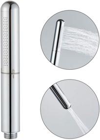 img 3 attached to Copper Round Bar Handheld Showerhead: High Pressure Chrome Sprayer for a Luxurious Bathroom Experience