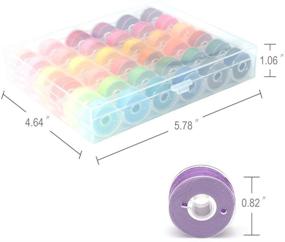 img 3 attached to 🧵 72PCS Bobbins with Sewing Thread: Perfect for Brother Singer Babylock Janome Kenmore (72pcs Bobbins)