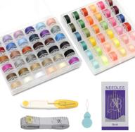 🧵 72pcs bobbins with sewing thread: perfect for brother singer babylock janome kenmore (72pcs bobbins) logo