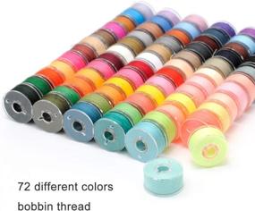 img 1 attached to 🧵 72PCS Bobbins with Sewing Thread: Perfect for Brother Singer Babylock Janome Kenmore (72pcs Bobbins)