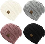 🧣 durio winter hats for women: cable knit beanie - cozy & thick womens beanies for a warm winter логотип