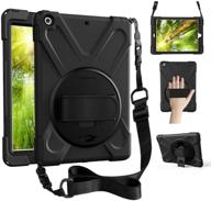 📱 zenrich ipad air 1 case - 360° rotating kickstand, hand strap & shoulder belt - shockproof heavy duty rugged case for ipad air 1st generation 9.7-inch tablet 2013 release logo