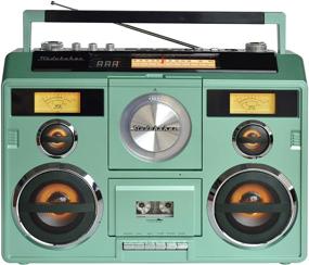 img 3 attached to Sound Station Portable Stereo Boombox With Bluetooth/CD/AM-FM Radio/Cassette Recorder (Teal)