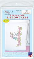 🦄 stunning jack dempsey needle art unicorn embroidery pillowcase - standard size, white logo