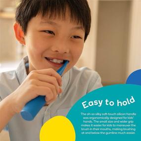 img 3 attached to 🦷 BURSTkids Sonic Toothbrush Replacement Heads - Small Size, Soft and Charcoal Bristles for Healthier Smile - 3 Pack, Blue