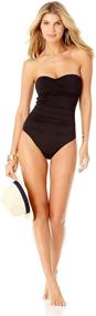 img 1 attached to 👙 Shop the Stylish Anne Cole Womens Shirred Swimsuit for Women's Clothing and Swimsuits & Cover Ups