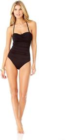 img 2 attached to 👙 Shop the Stylish Anne Cole Womens Shirred Swimsuit for Women's Clothing and Swimsuits & Cover Ups