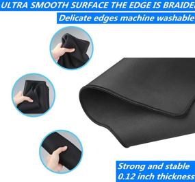 img 2 attached to 🖱️ Black Gaming Mouse Pad - Large 31.5x11.8 inches Anti-Slip Rubber Base - Perfect for Gaming, Office, and Laptop Desk - Professional Gaming Mouse Pad