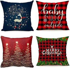 img 4 attached to Emvency Pillow Christmas Decorative Pillowcases