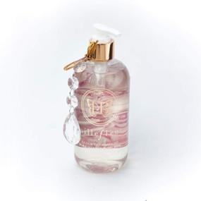 img 4 attached to HB Botanicals Luxury Scented Hand Body Soap - Millefleur Fragrance - Premium Soap Dispenser with Crystal Bead Chandelier - Bathroom Decor - 12 Fl Oz